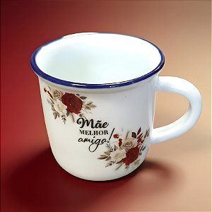 Caneca de Porcelana - Mãe Melhor Amiga - 140ml - 1 unidade - Rizzo