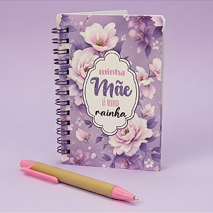 Bloco de Anotações com Caneta - 50 Folhas - Minha Mãe é Uma Rainha - 8,5x12,5cm - 1 unidade - Rizzo