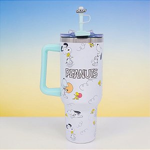 Caneca Térmica com Canudo - Snoopy - 1,15l - 1 unidade - Zonacriativa - Rizzo