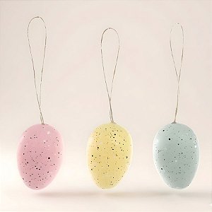 Saco de Ovos de Codorna para Pendurar - Colorido - 4cm - 9 unidades - Cromus - Rizzo