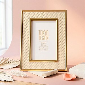 Porta-Retrato Trama Macau - 20,5x15,5cm - 1 unidade - Rizzo