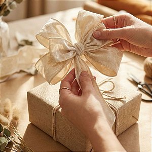 Fita Aramada Decorativa em Veludo - Bege - 2,7mx6,3cm - 1 unidade - Rizzo