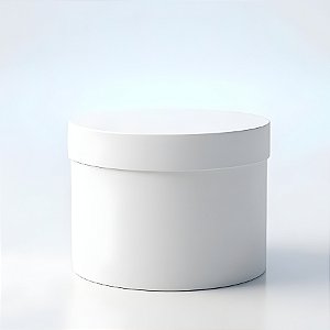 Caixa Acrílica Redonda - Branco - 19,5x13cm - 1 unidade - Rizzo