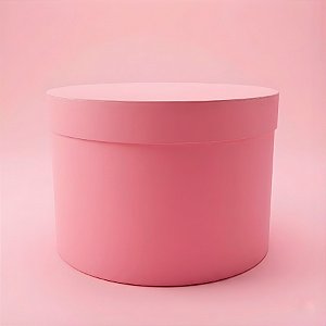 Caixa Acrílica Redonda - Rosa Bebê - 19,5x13cm - 1 unidade - Rizzo