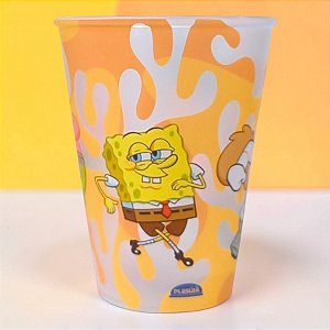 Copo de Plástico Bob Esponja - Bob, Patrick e Sandy - 270ml - 1 unidade - Plasútil - Rizzo