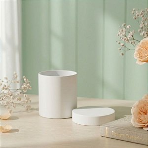 Caixa Acrílica Redonda - Branca - 15cm - 1 unidade - Rizzo