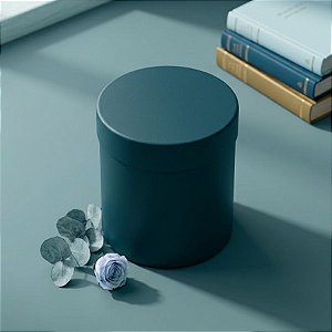 Caixa Acrílica Redonda - Azul Petrus - 15cm - 1 unidade - Rizzo