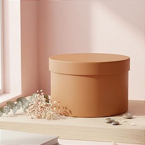 Caixa de Acrílico Redonda - Caramelo - 20cm - 1 unidade - Rizzo