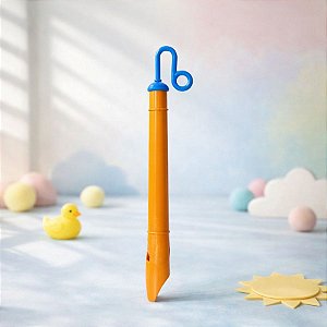 Brinquedo Flauta Piu Piu - Laranja - 25cm - 1 unidade - Rizzo