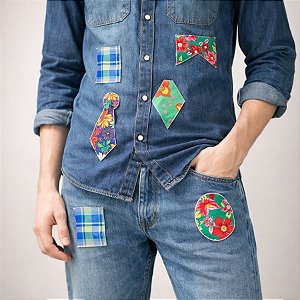 Remendinho Festa Junina - Tecido Auto Colante - Sortido - 11cm - 5 unidades - Rizzo