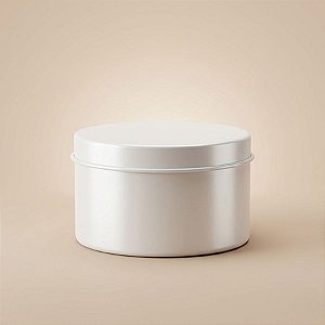 Lata de Metal Redonda - Branco - 7,5x4,5cm - 1 unidade - Rizzo