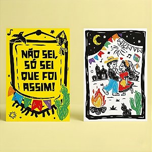 Cartaz Decorativo - Cordel de São João - 31x45cm - 2 unidades - Regina - Rizzo