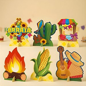 Decoração de Mesa - Arraiá - 15x20x9cm - 6 unidades - Regina - Rizzo