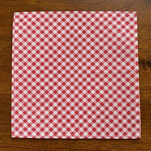 Guardanapo Chita Xadrez Vermelho - 40cm - 1 unidade - Rizzo