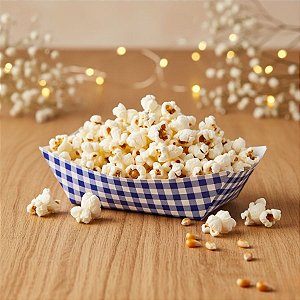 Bandeja de Papel  Xadrez - Azul - 15cm  - 10 unidades - Rizzo