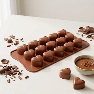 Forma de Silicone  - Coração 3D - 22x11 cm - 1 unidade - Rizzo