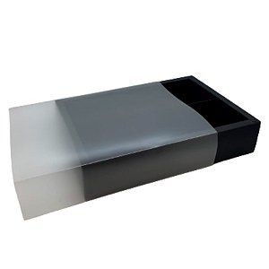 Caixa Pão de Mel Retangular com Tampa Luva - 6 cavidades - Preta - 24x17x5cm - 1 unidade - Rizzo