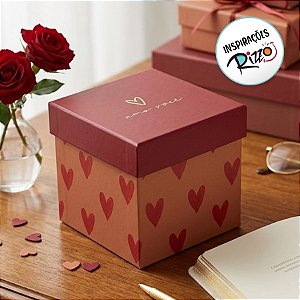Caixa Cubo - Season Love  - 15x15x15cm - 1 unidade - Cromus - Rizzo