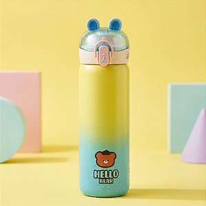 Garrafa Térmica Hello Bear - Amarela - 400ml - 1 unidade - Rizzo
