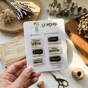 Cartela de Carimbos Mini - Frases 1 - 1 unidade - Rizzo