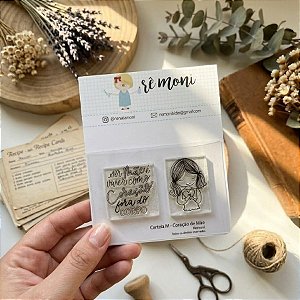 Cartela de Carimbos Mini - Coração de Mãe - 1 unidade - Rizzo