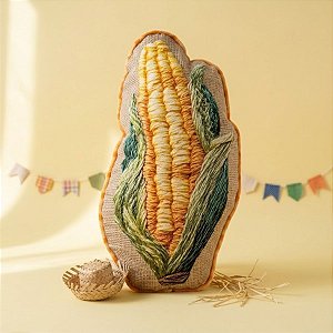 Almofada Decorativa De Festa Junina - Formato de Milho - 45cm - 1 unidade - Rizzo