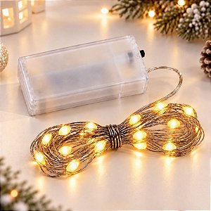 Cordão de LED Fio de Fada Amarelo - 3m - 1 unidade - Rizzo