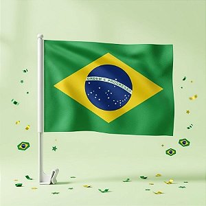 Bandeira Para Carro - Brasil - Copa do Mundo - 44cm - 1 unidade - Rizzo