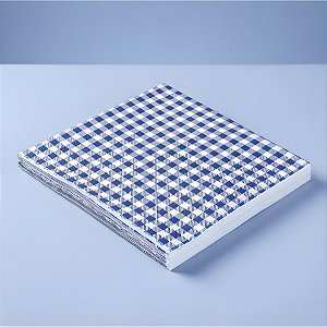 Guardanapo de Papel Xadrez - Azul - Festa Junina - 33x33cm - 20 unidades - Rizzo