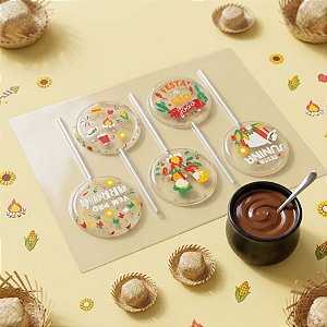 Blister Decorado com Transfer para Chocolate - Pirulitos São João - BLP 0168 - 1 unidade - Stalden - Rizzo