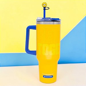 Caneca Térmica com Canudo - Minions - 1,15l - 1 unidade - Zonacriativa - Rizzo