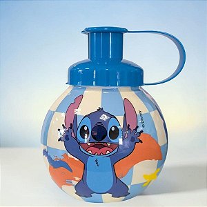 Garrafa Squeeze Bola Stitch Color - Azul - 250ml - 1 unidade - Disney Original - Rizzo