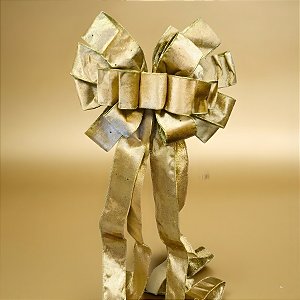 Laço de Veludo Ouro e Borda Dourada - 33x135cm - 1 unidade - Rizzo