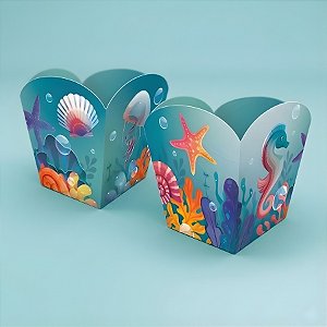 Cachepot - Fundo do Mar - 8x9x8cm - 4 unidades - Regina - Rizzo