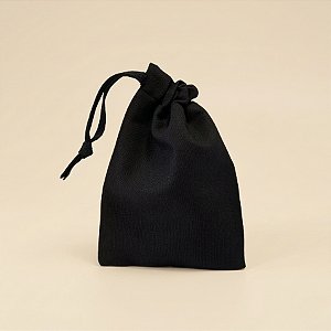 Saco de Algodão Preto - nº00 - 9x13cm - 5 unidades - Rizzo