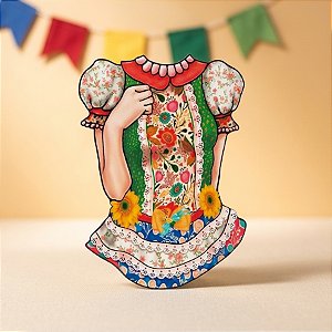 Painel Decorativo para Fotos - Vestido de Festa Junina - 46x69cm - 1 unidade - Rizzo