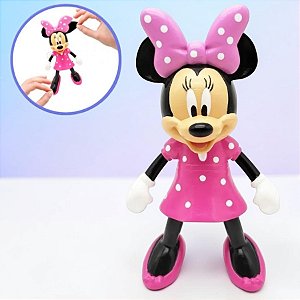 Brinquedo de Esticar - Minnie Mouse - Rosa - 16cm - Disney Original - 1 unidade - Toyng - Rizzo