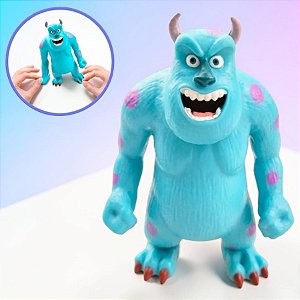 Brinquedo de Esticar - Sulley - Monstros S.A - 16cm - Disney Original - 1 unidade - Toyng - Rizzo