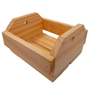 Caixote de Madeira Crua 12x12x7cm - 01 Unidade - Rizzo