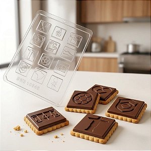 Forma de Acetato Simples - Tablete Quadrado Brasil - Ref.10646 - 1 unidade - BWB - Rizzo