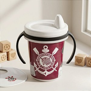 Copo Baby com Tampa - Corinthians 330mL - 1 unidade - Plasútil - Rizzo