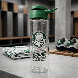 Garrafa Squeeze Transparente - Palmeiras Oficial - 750ml - 1 unidade - Rizzo