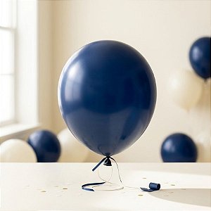 Balão de Festa Látex Liso - Azul Marinho - 1 unidade - São Roque - Rizzo