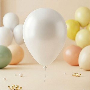 Balão de Festa 6,5" Basic - Branco - 30 unidades - São Roque - Rizzo