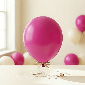 Balão de Festa Látex Liso - Rosa Púrpura - 1 unidade - São Roque - Rizzo