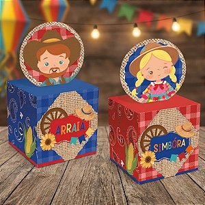 Caixa Pop Up  - Composê Passeio na Roça - 9x9cm - 10 unidades - Cromus - Rizzo