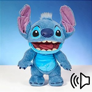 Pelúcia Stitch com Sons e Sensores - 29cm - 1 unidade - Disney Original - Rizzo