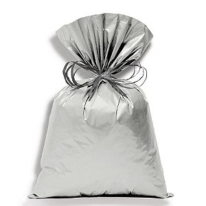Saco 10x14 cm P/Presente Metalizado - Prata Opacque - 1000 unidades - Cromus Atacado - Rizzo