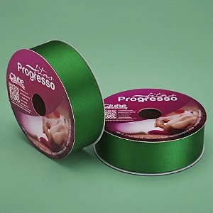 Fita de Cetim 38mm x 50m - Verde Bandeira - CF009 Cor 217 - Rolo 50m - 1 unidade - Progresso - Rizzo