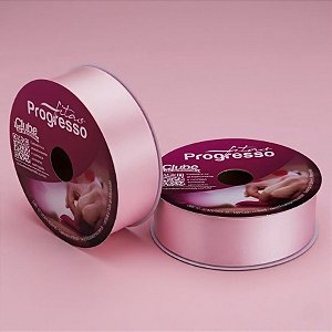 Fita de Cetim 38mm x 50m - Rosa Claro - CF009 Cor 206 - Rolo 50m - 1 unidade - Progresso - Rizzo
